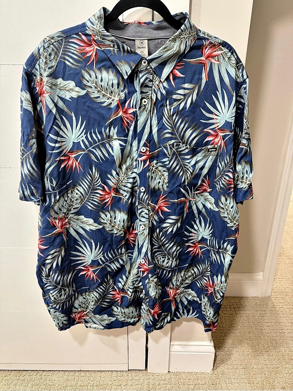 Hurley Men's Tropical Floral Button Down XXL